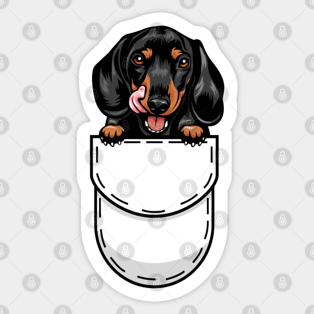 Dachshund pocket tee deals